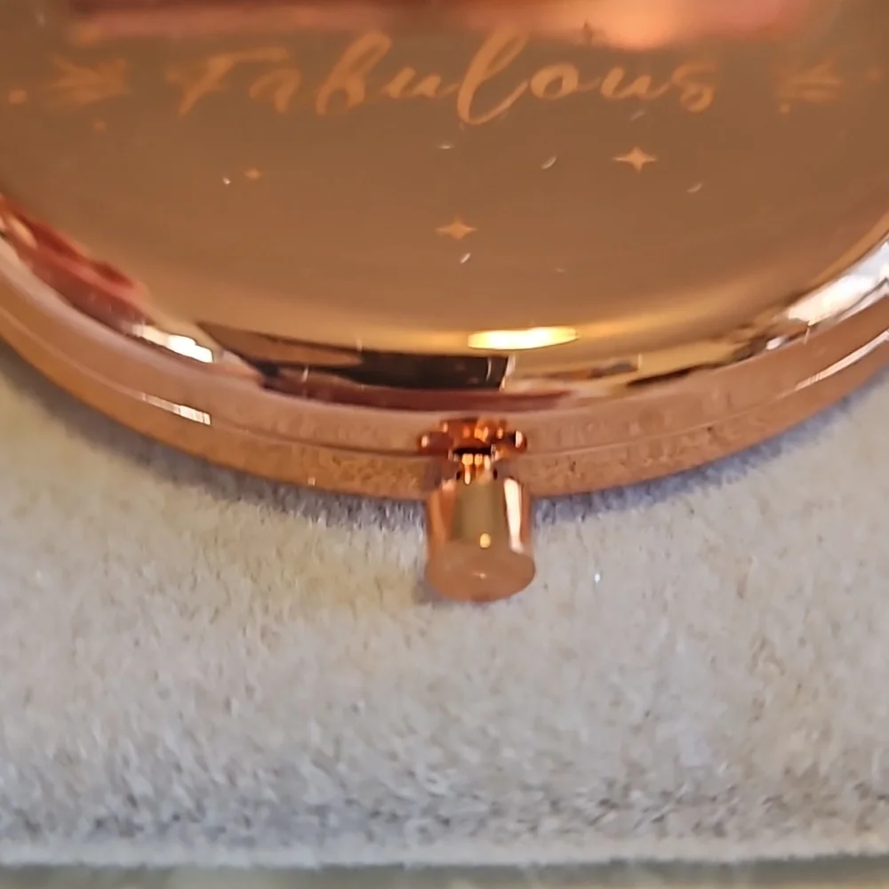 Rose gold double pocket mirror 